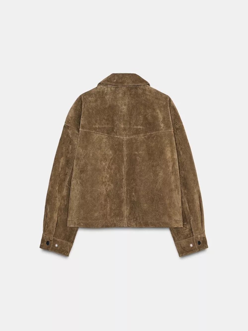 Zara 100% Suede Bomber Jacket - Picture 8 of 10